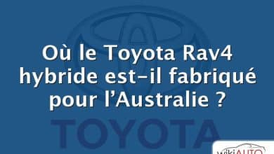 Où le Toyota Rav4 hybride est-il fabriqué pour l’Australie ?